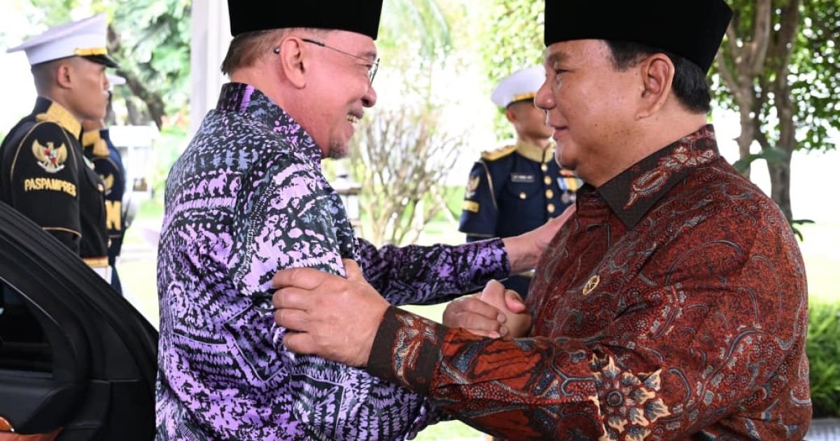 Perdana Menteri Malaysia Anwar Ibrahim (kiri) diterima Presiden Indonesia Prabowo Subianto di Istana Merdeka, Jakarta pada Jumat, 27 Maret 2026 (Foto/Setpres)